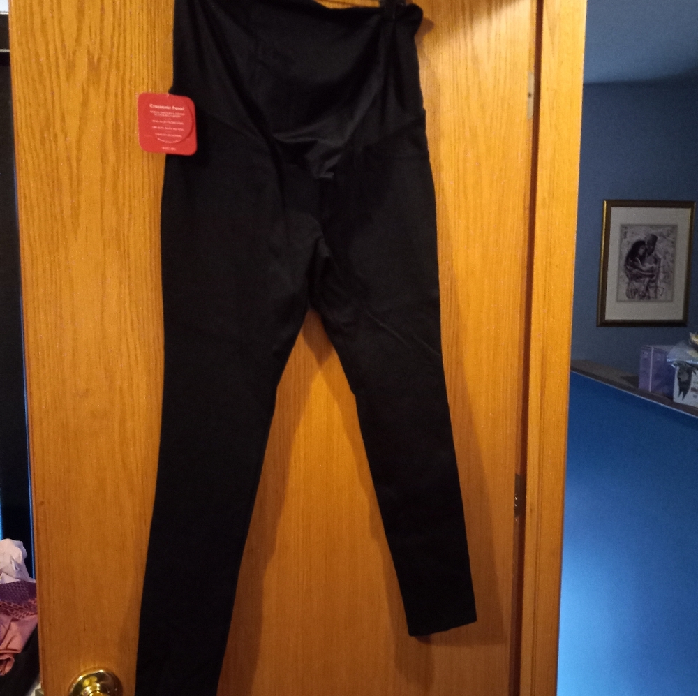 maternity pants, isabel ingrid & isabel crossoever panel, med, inseam 28 stretch